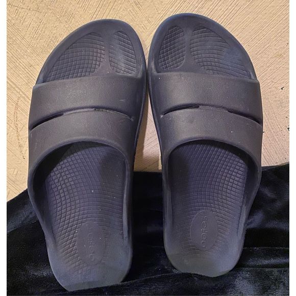 Oofos OOahh blue Slides unisex mens 10 womans 11 - Picture 1 of 7
